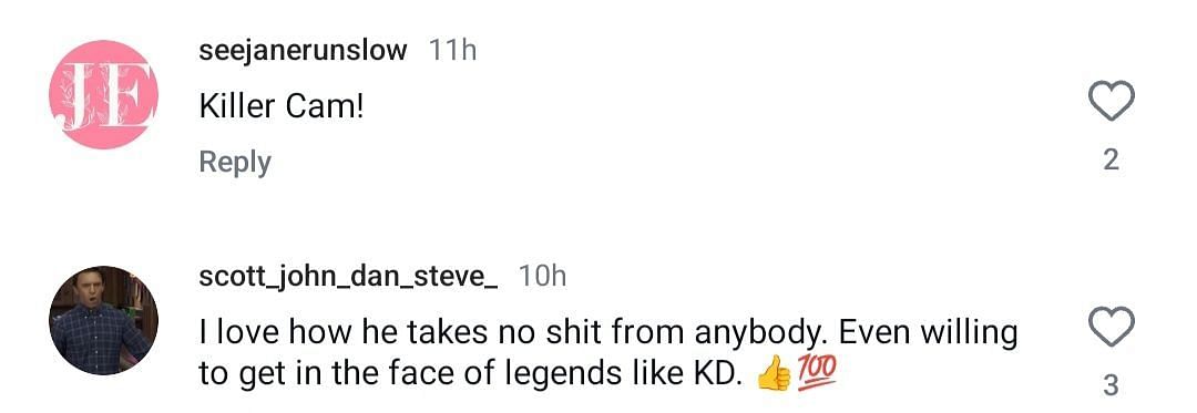 Fan's comments on IG
